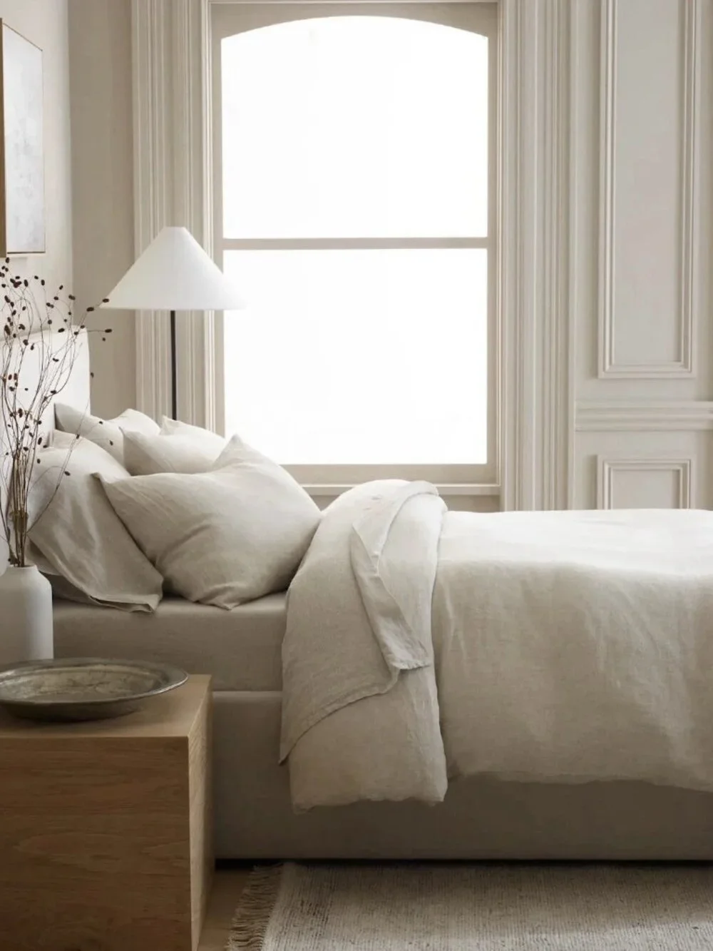 Quince European Linen Duvet Cover Set King/Cal King Natural 100% Flax Linen